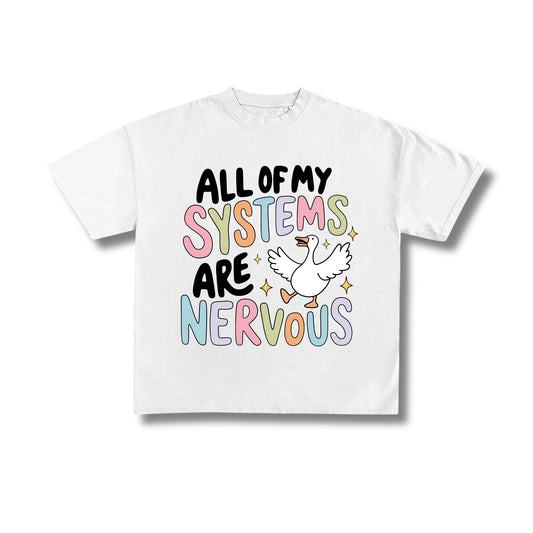 "Nervous System" Premium Oversized Tee Unisex