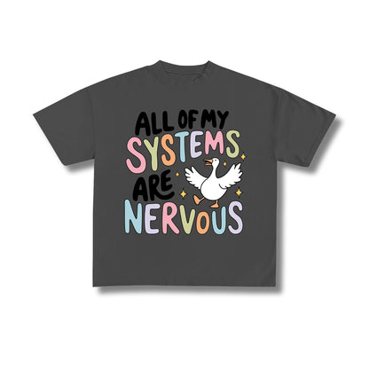"Nervous System" Premium Oversized Tee Unisex